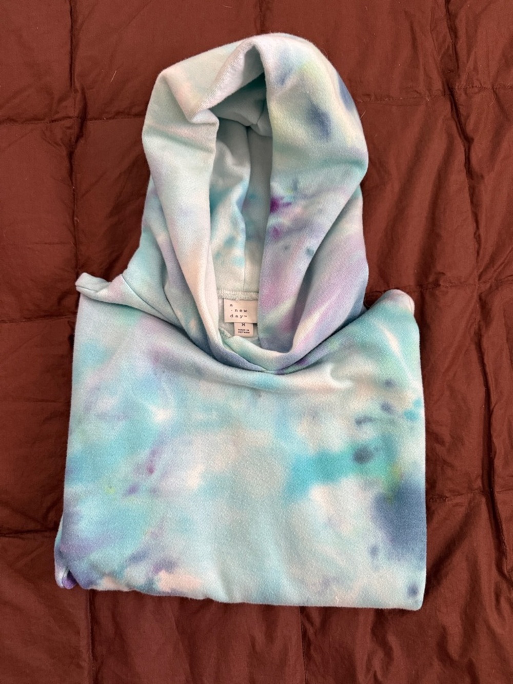a new day Pastel Tie-Dye Blue, Purple & Teal Hoodie